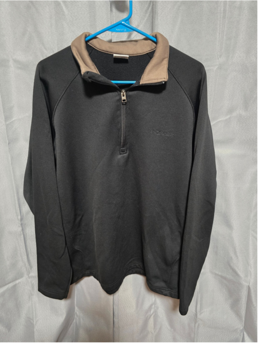 Men's Columbia Zip Up Sweater XL Black and Beige